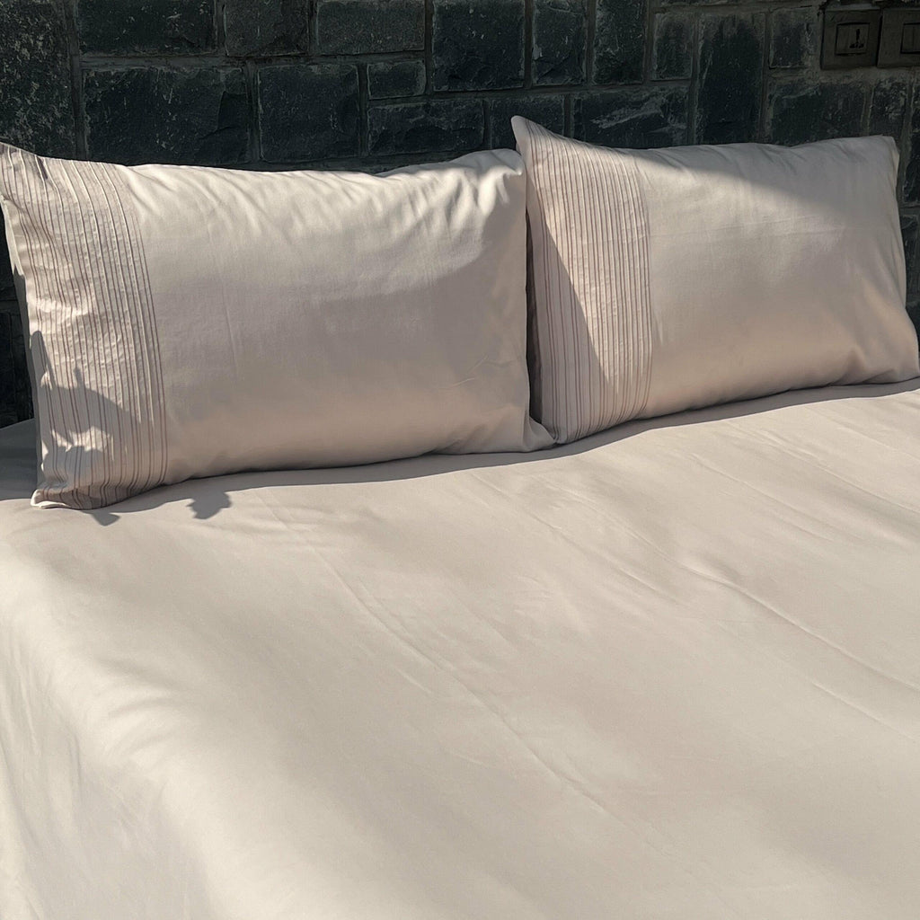 Sadyaska Pinstripe Buff Set 1 Pcs Bedsheet