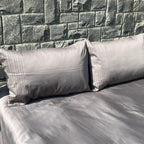 Sadyaska Pinstripe Elephant Grey Set 1 Pcs Bedsheet