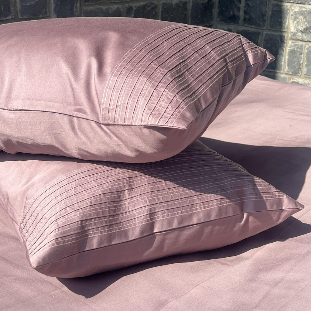 Sadyaska Pinstripe Old Rose Set 1 Pcs Bedsheet