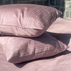 Sadyaska Pinstripe Old Rose Set 1 Pcs Bedsheet