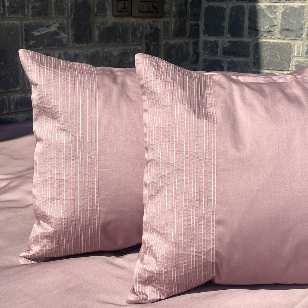 Sadyaska Pinstripe Old Rose Set 1 Pcs Bedsheet