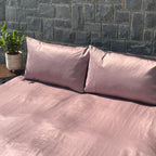 Sadyaska Pinstripe Old Rose Set 1 Pcs Bedsheet
