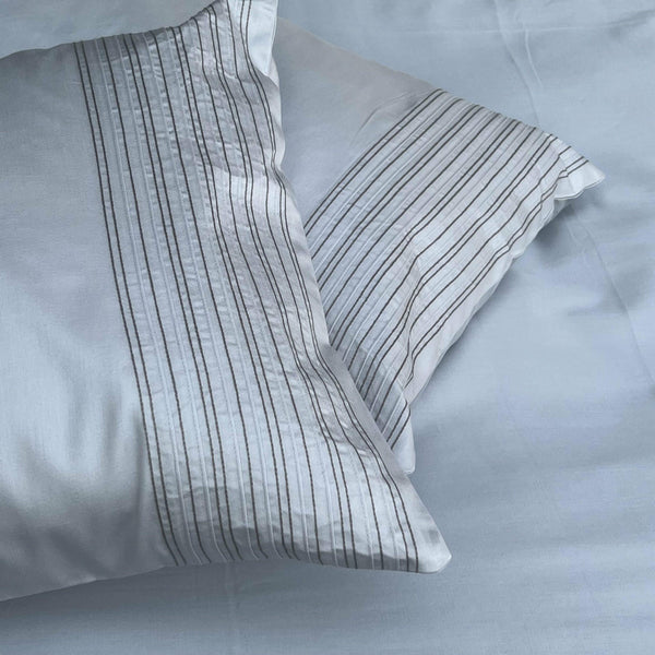 Sadyaska Pinstripe Pearl Grey Set 1 Pcs Bedsheet
