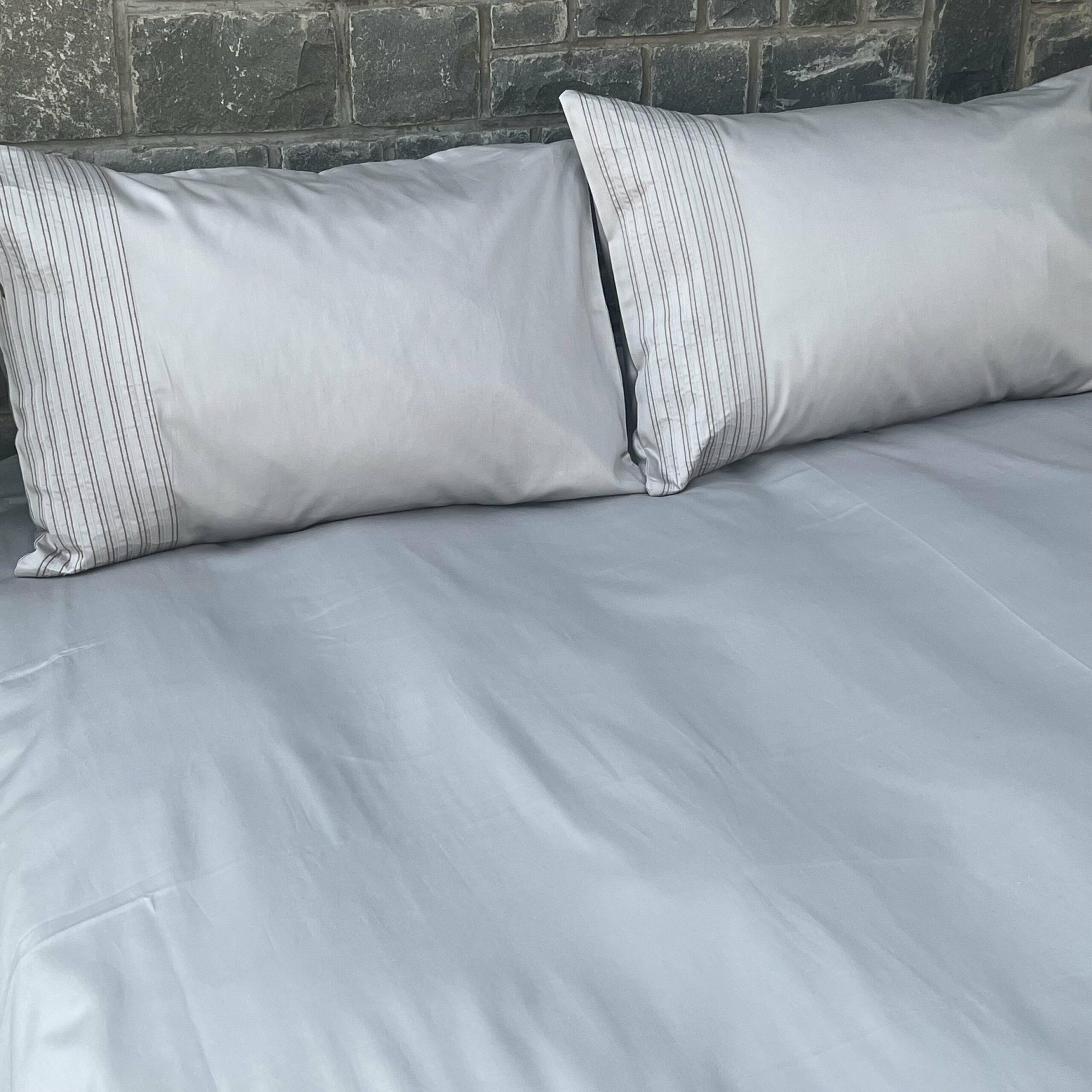 Sadyaska Pinstripe Pearl Grey Set 1 Pcs Bedsheet