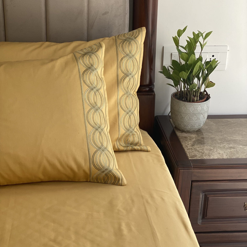 Sadyaska Wave Buttercup Yellow Dreams 1 Pcs Bedsheet