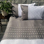 Sadyaska Elvis Elephant Grey and Smoke Blue Embroidered Set 1 Pcs Bedsheet