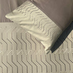 Sadyaska Elvis Mocha and Beige Embroidered Set 1 Pcs Bedsheet