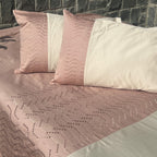 Sadyaska Elvis Rose and Oats Beige Embroidered Set 1 Pcs Bedsheet