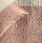 Sadyaska Elvis Rose and Oats Beige Embroidered Set 1 Pcs Bedsheet