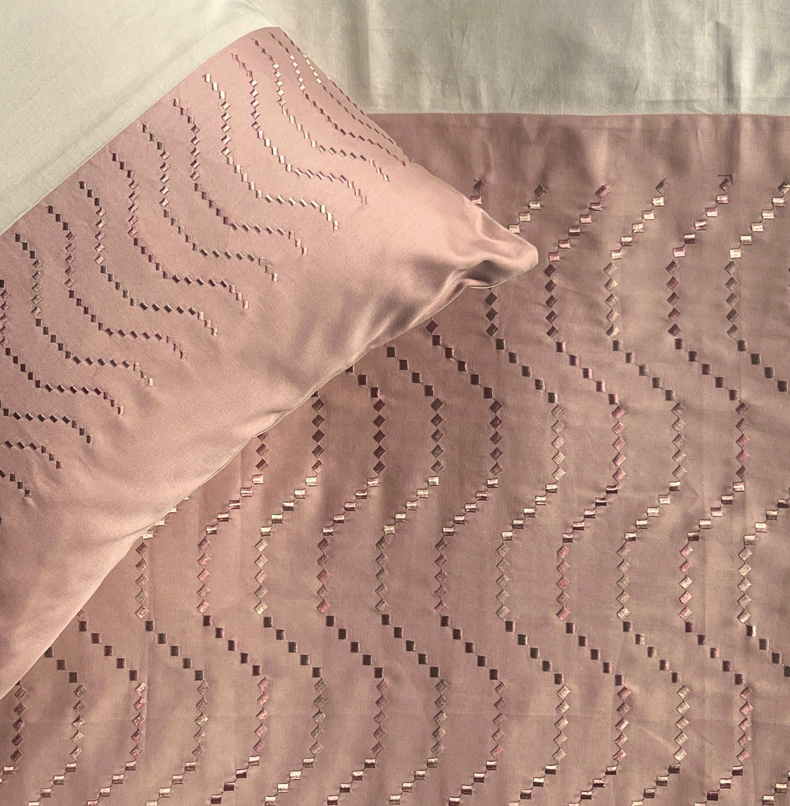 Sadyaska Elvis Rose and Oats Beige Embroidered Set 1 Pcs Bedsheet