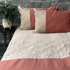 Sadyaska Exon Sand and Terracotta Embroidered Set 1 Pcs Bedsheet
