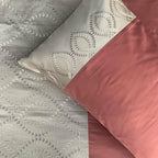 Sadyaska Exon Sand and Terracotta Embroidered Set 1 Pcs Bedsheet