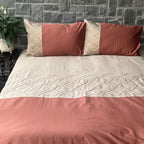 Sadyaska Exon Sand and Terracotta Embroidered Set 1 Pcs Bedsheet