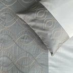 Sadyaska Exon Slate and Pearl Grey Embroidered Set 1 Pcs Bedsheet