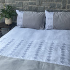 Sadyaska Peak Smoke Blue and Slate Embroidered Set 1 Pcs Bedsheet