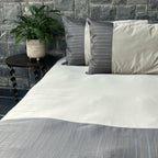 Sadyaska Speckle Beige and Elephant Grey Embroidered Set 1 Pcs Bedsheet