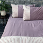 Sadyaska Speckle Old Rose and Buff Embroidered Set 1 Pcs Bedsheet