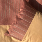 Sadyaska Speckle Terracotta and Honey Mustard Embroidered Set 1 Pcs Bedsheet