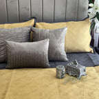 Sadyaska Buttercup Yellow and Dark Grey Diaco Cotton Trousseau Set 10 Pcs Product