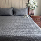 Sadyaska Dark Grey Donna Cotton Reversible 1 Pcs Bedspread