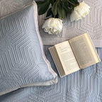 Sadyaska Smoke Blue and Grey Mosaic Cotton Trousseau Set 13 Pcs Product