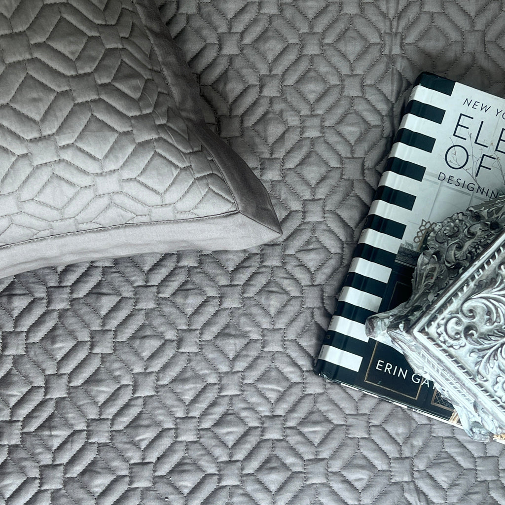 Sadyaska Olive Grey Tulum Cotton Reversible 1 Pcs Bedspread