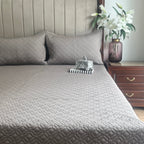 Sadyaska Olive Grey Tulum Cotton Reversible 1 Pcs Bedspread