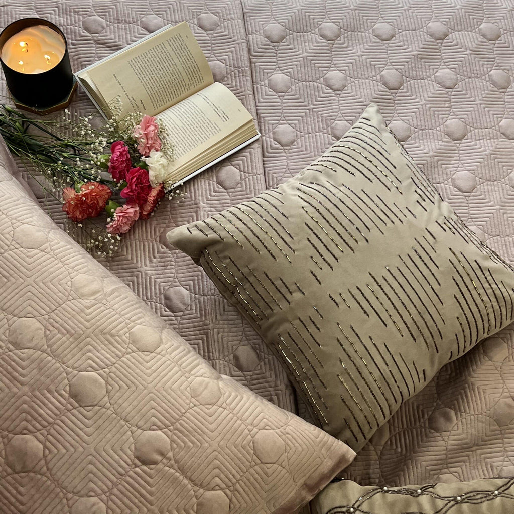 Sadyaska Bubble Onion Pink Velvet 1 Pcs Bedspread