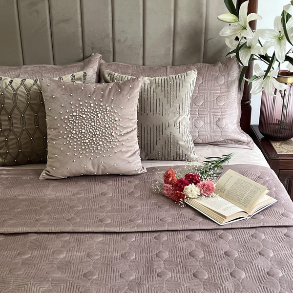 Sadyaska Bubble Onion Pink Velvet 1 Pcs Bedspread