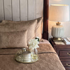 Sadyaska Dolce Camel Velvet 1 Pcs Bedspread