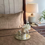 Sadyaska Dolce Camel Velvet 1 Pcs Bedspread