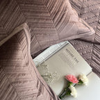 Sadyaska Herringbone Lilac Velvet 1 Pcs Bedspread