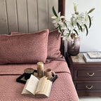 Sadyaska Nouveau Blush Velvet 1 Pcs Bedspread