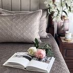 Sadyaska Oriental Silver Velvet 1 Pcs Bedspread