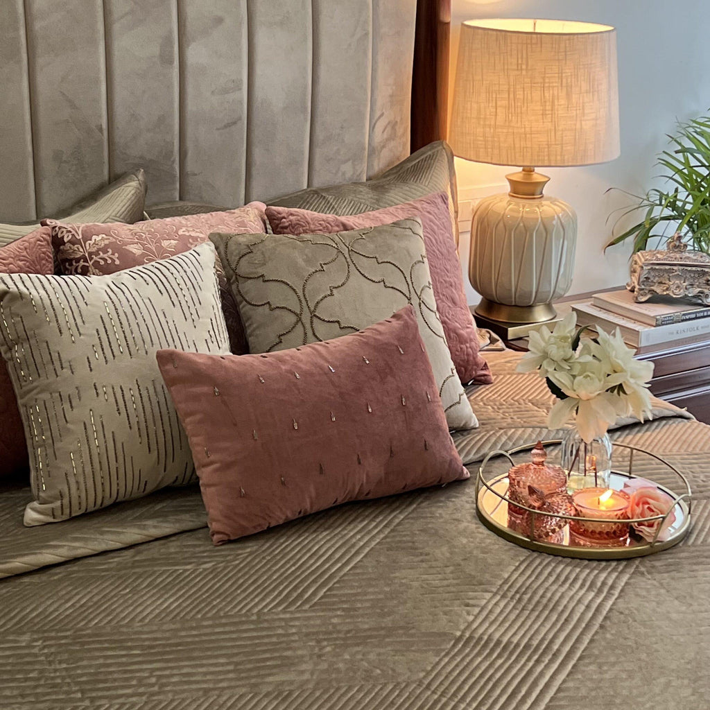 Sadyaska Regal Rose Gold Velvet 1 Pcs Bedspread