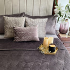 Sadyaska Ridge Mousse Velvet 1 Pcs Bedspread