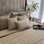 Sadyaska Stellar Champagne Gold Velvet 1 Pcs Bedspread