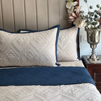 Sadyaska Cliff Navy And Ivory Cotton Rich Trousseau Set 10 Pcs Product