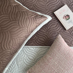 Sadyaska Quilted Brandy Rose and Beige Comber Reversible 1 Pcs Bedspread