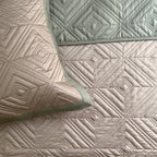 Sadyaska Quilted Forest Green and Sand Ripple Reversible 1 Pcs Bedspread
