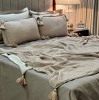 Sadyaska Meraki Beige Woven 1 Pcs Bedspread