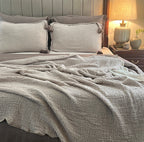 Sadyaska Meraki Buff Woven 1 Pcs Bedspread
