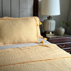 Sadyaska Meraki Buttercup Yellow Woven 1 Pcs Bedspread