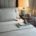 Sadyaska Meraki Greige Woven 1 Pcs Bedspread