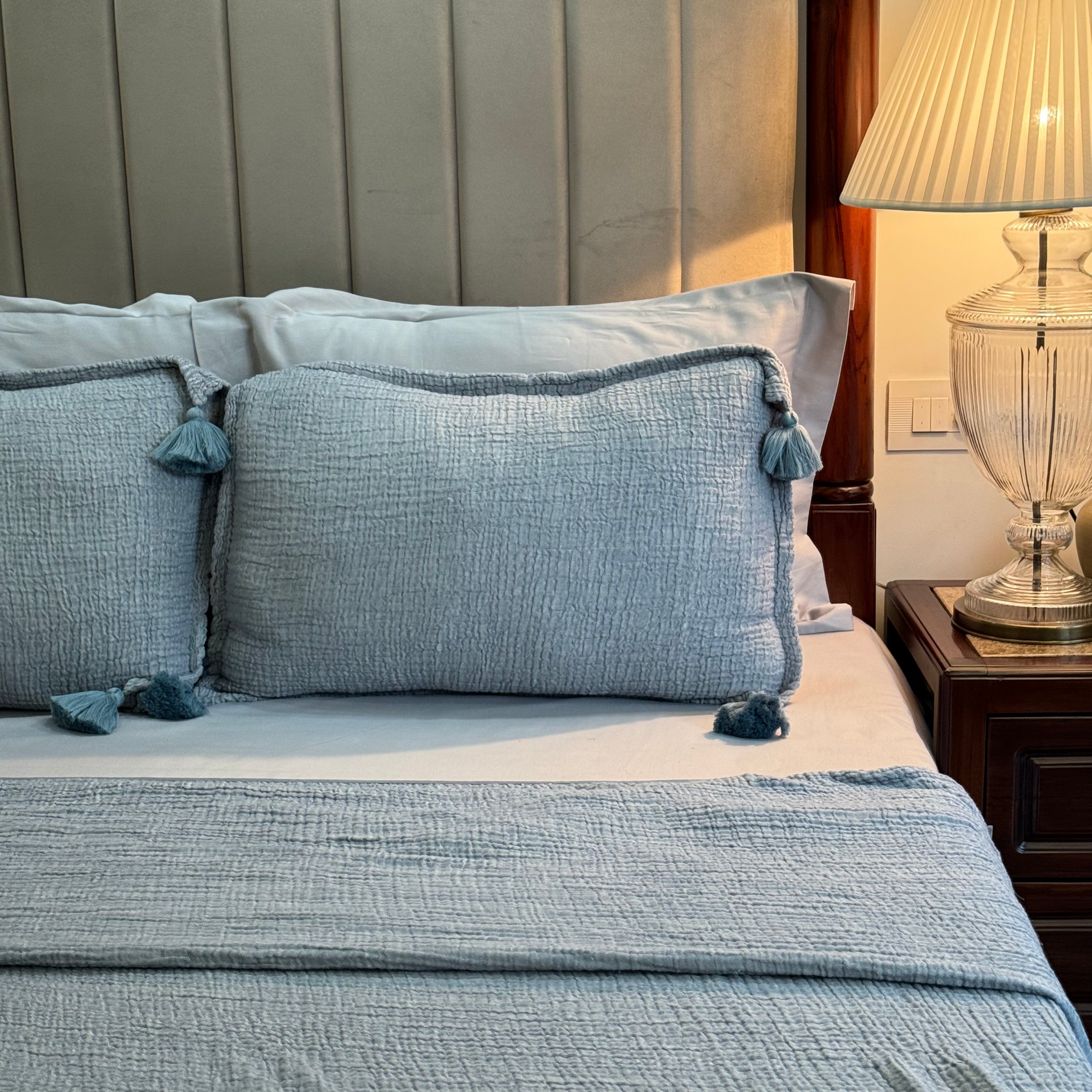Sadyaska Meraki Indigo Woven 1 Pcs Bedspread