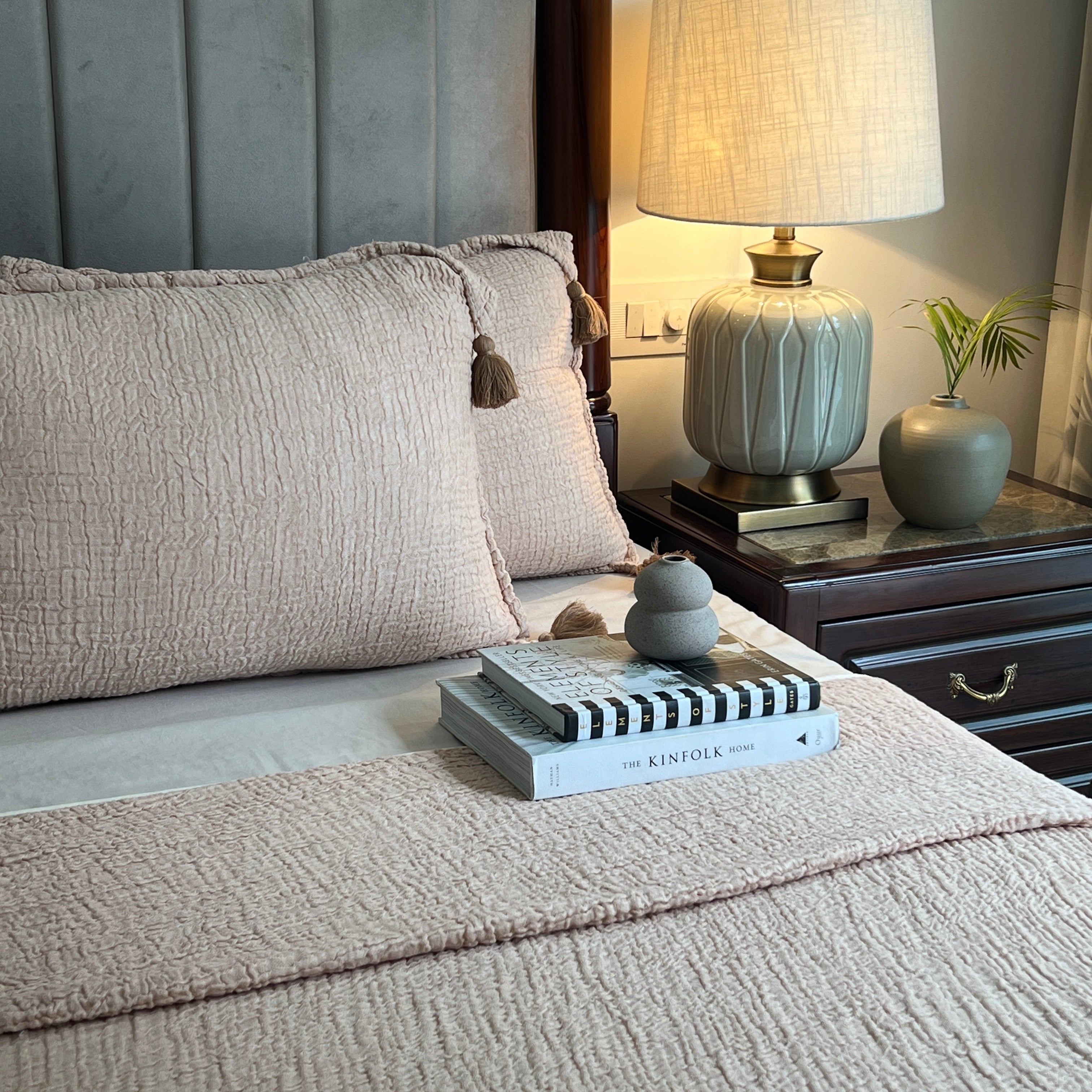 Sadyaska Meraki Peach Woven 1 Pcs Bedspread