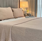 Sadyaska Meraki Peach Woven 1 Pcs Bedspread