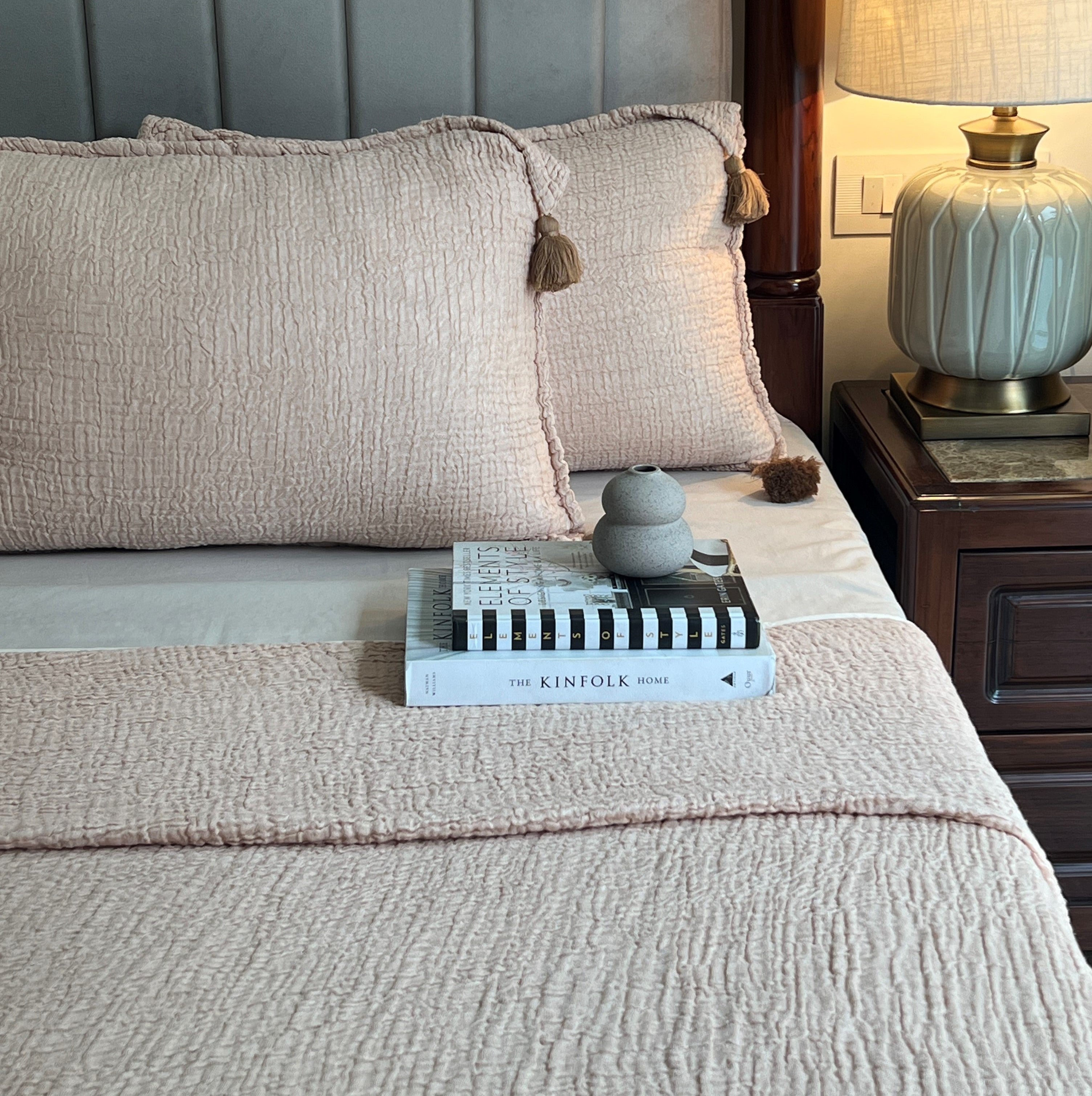 Sadyaska Meraki Peach Woven 1 Pcs Bedspread