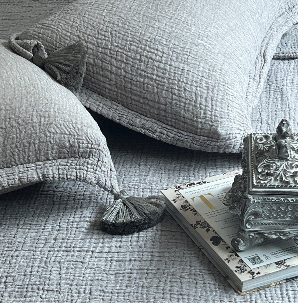 Sadyaska Meraki Slate Woven 1 Pcs Bedspread