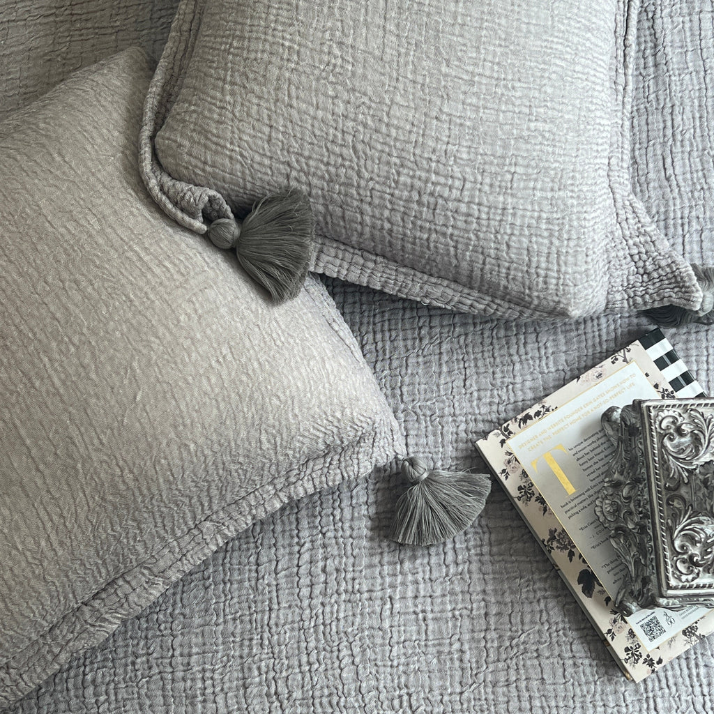 Sadyaska Meraki Slate Woven 1 Pcs Bedspread